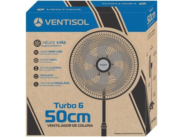 Ventilador OSC Coluna Turbo Premium Preto - Imagem 4