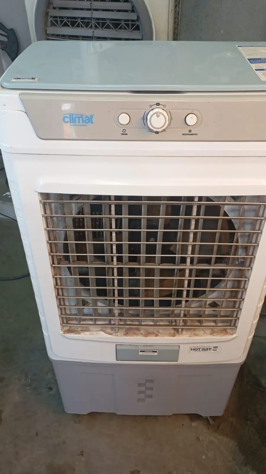 Climatizador sujo sem manutenção